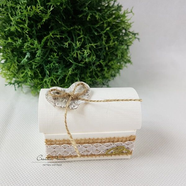 Geschenkverpackung Ringbox TRUHE VINTAGE Hochzeit